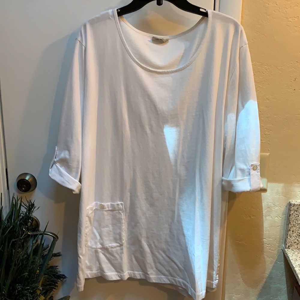 White cotton tunic XL by Icantoo